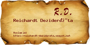 Reichardt Dezideráta névjegykártya